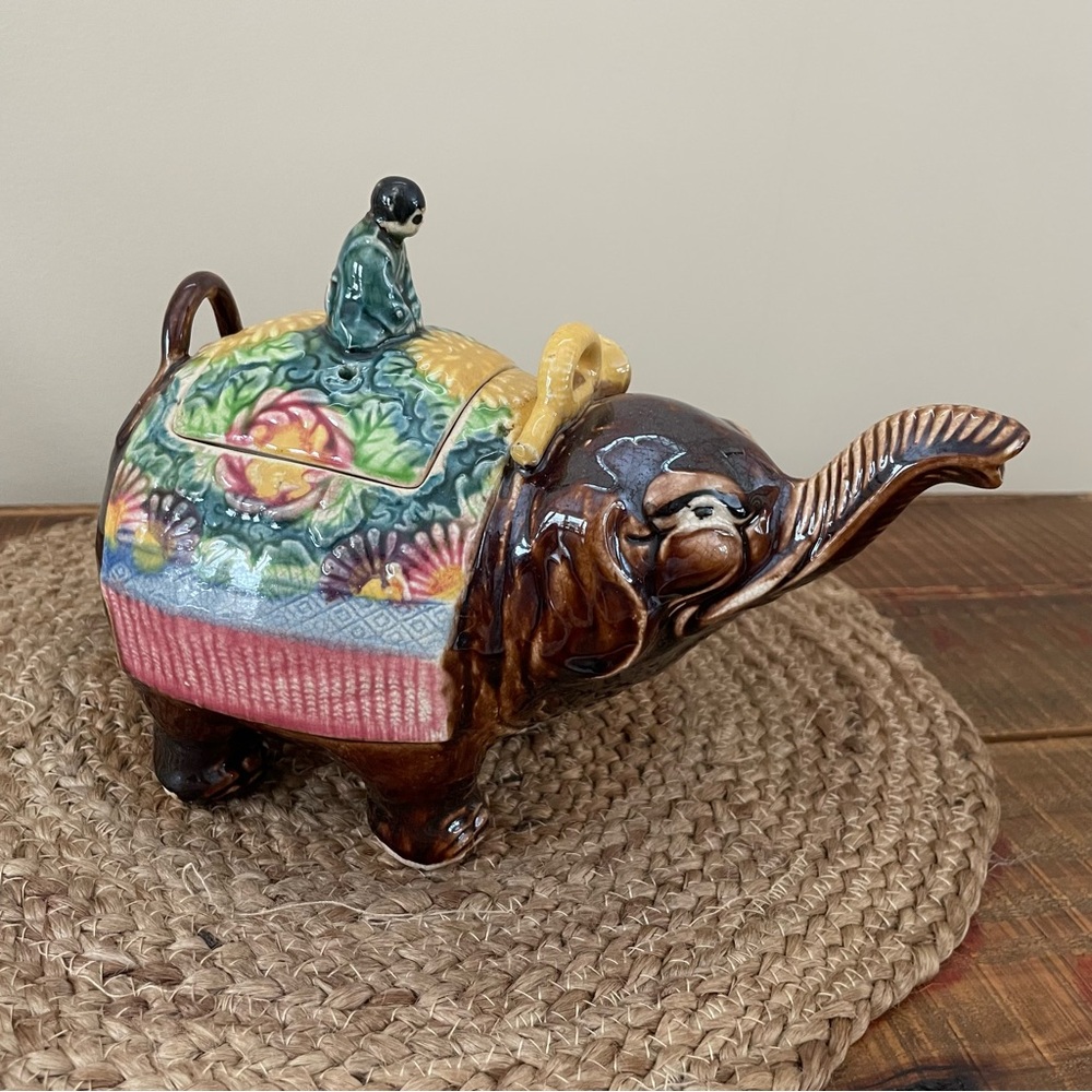 Vintage Banko Ware Japanese Buddha Elephant Teapot❤️🫖 - Picture 2 of 16